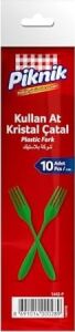 Piknik Kullan-At Kristal Çatal 10'lu Renk'li 1442