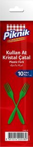 Piknik Kullan-At Kristal Çatal 10'lu Renk'li 1442