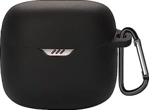 Jbl Tune Flex 2 ile Uyumlu Kulaklık Kılıfı Kancalı Kılıf Darbeye Dayanıklı Silikon Yumuşak Koruyucu Toz ve Kirden Koruyan Jbl Tune Flex2 ile Uyumlu Koruyucu Kapak Siyah