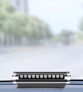Alüminyum Kasa Çevirmeli Araç Içi Park Telefon Numaratör Park Numarası Parkmatik Araç Torpido Üstü Parktel Telefon Yazısı Siyah Onbnl