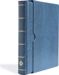 Leuchtturm Varıo F Dar Kasetli Klasör (255X325X60MM) (Kağıt Para, Pul, Zarf ve Efemera Koleksiyonlarınız Için Idealdir), Mavi Kapak