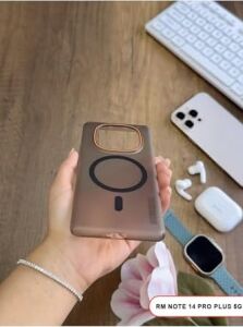 Magsafe Mat Sert Klein Kılıf Siyah Redmi Note 14 Pro Plus 5g ile Uyumlu