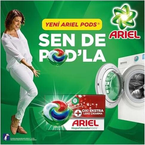 HEPSI1ARADA Pods Oxi Extra Leke Çıkarma Kapsül Çamaşır Deterjanı Beyazlar ve Renkliler 20 Yıkama