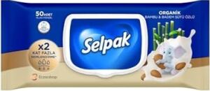 Organik Bambu Badem Sütlü Islak Mendil 1X50