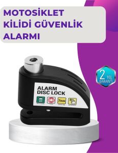 110 Db Alarm Disk Kilidi Motosiklet Scooter Bisiklet Güvenlik