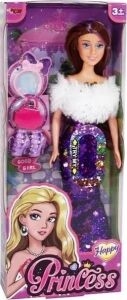 SH40688 Kut.princess Pullu Kıyafet Bebek -Zrv
