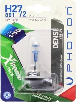 Ampul H27/2 12V 27W Xtreme Vision +%150 Fazla Işık (Tekli Blister) Pht PH5527 Xv B1
