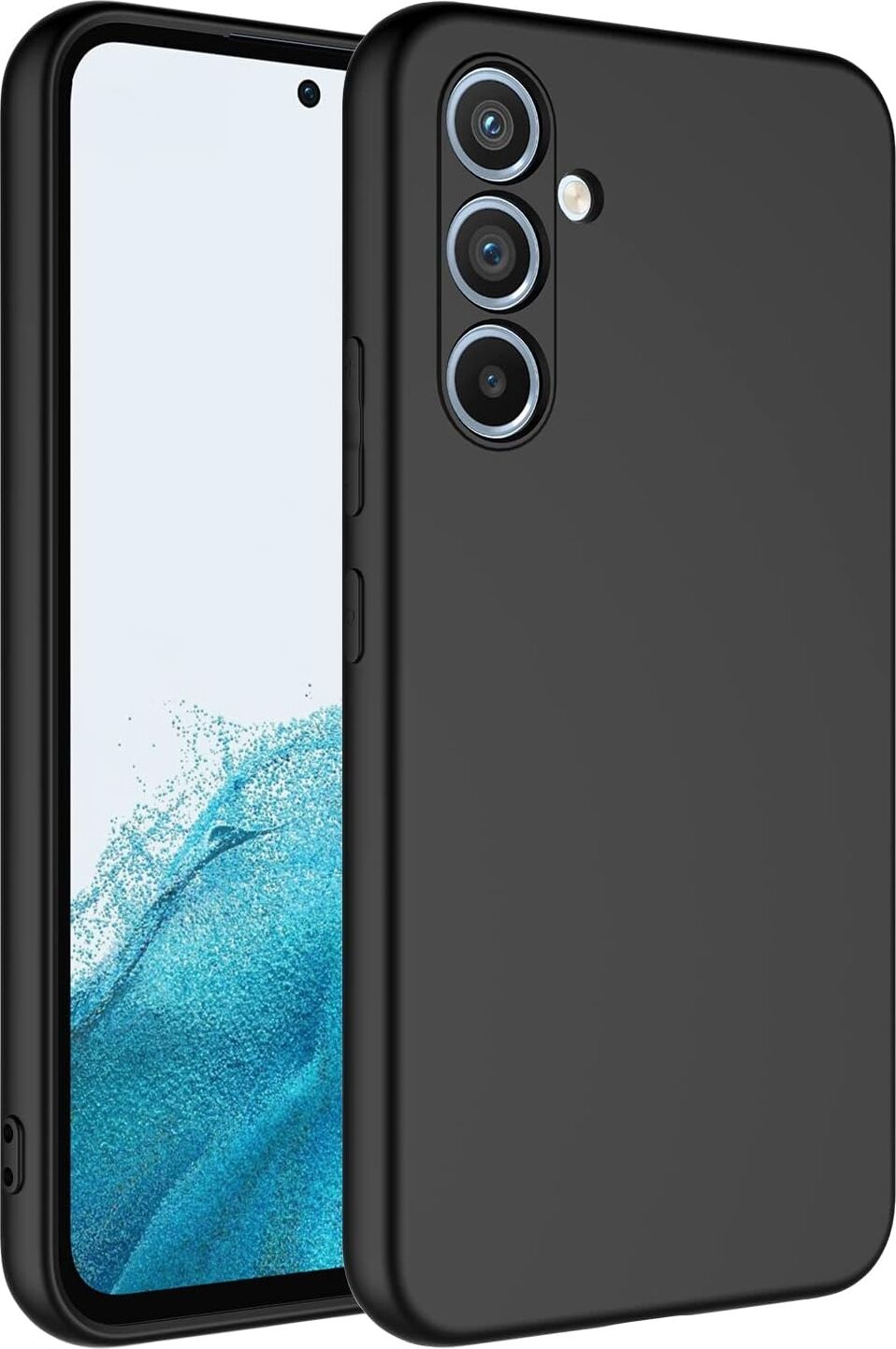 Galaxy A54 ile Uyumlu Kılıf Kadife Iç Yüzeyli Silikon Galaxy A54 ile Uyumlu Z-Mara Lansman Vieri Kılıf Siyah