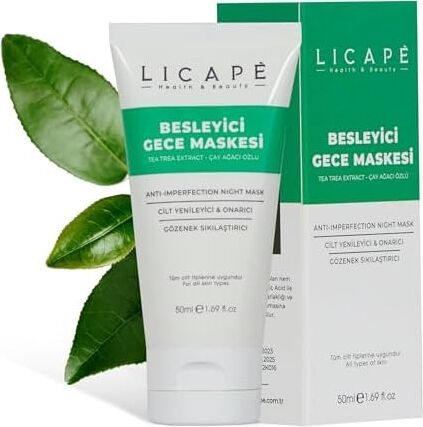 Licape-Besleyici Gece Maskesi (Çay Ağacı Özlü) 50ML