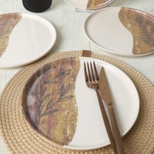 Terra Leaf Nordıc Pasta Tabağı 22 cm 4 Adet / 22969-70