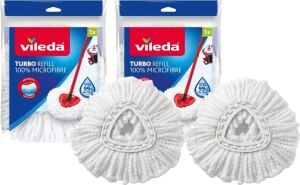 Turbo Classic Mop Yedek Başlık, Mikrofiber, Beyaz, 2 Adet