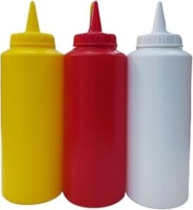 Gastroplast 1000 ml 3 Adet Renkli Sosluk Fişek Ketçap-Mayonez-Hardal
