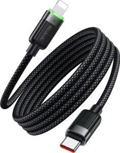 CA-2010 36W Usb-C To Lightning Manyetik Sarilabilir Kablo - 1.2 M, Siyah