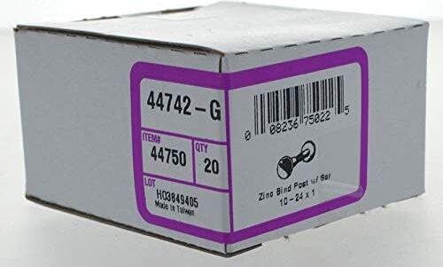 Hillman 44750 10 – 24 x 1 Çelik Kutup Klemensi Çelik Vida, 20'li Pack