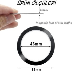 Power Metal Magsafe Halka Yüzük Ring iPhone 8 ve Üstü Model ile Uyumlu Gümüş Lvrng