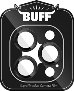 Buff 13 Pro / 13 Pro Max Screen Protector 9h Safir Cam Kamera Metal Lens Koruyucu Siyah, Buff Labs