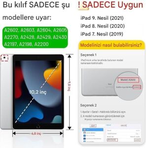 Covpor Standlı Askılı Karakterli Astronot Çocuk Kılıfı, Apple iPad 9. 8. 7. Nesil 10.2 Inç ile Uyumlu - Lacivert