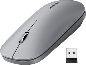 Kablosuz Fare, 2,4 Ghz USB Bağlantısı, Maks. 4000 Dpi, 18 Ay Pil Ömrü. Pc, Mac, Dizüstü Bilgisayar, Windows 11, 10, 8.1, 7, Macos, Linux ile Uyumlu (Gri)