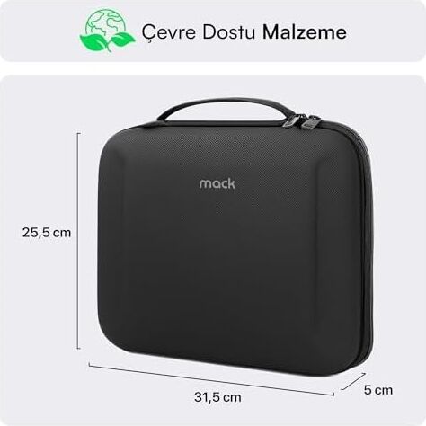 x MCE-1402 Sert Yapılı Çanta, 13” iPad Pro M4, 13” Air M3 (2025)&M2(2024), 12.9” Pro M2&m1 Modelleri Için Koruyucu Kılıf, Aksesuar Düzenleyicili iPad Taşıma Kılıfı