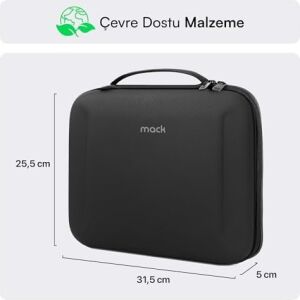 x MCE-1402 Sert Yapılı Çanta, 13” iPad Pro M4, 13” Air M3 (2025)&M2(2024), 12.9” Pro M2&m1 Modelleri Için Koruyucu Kılıf, Aksesuar Düzenleyicili iPad Taşıma Kılıfı