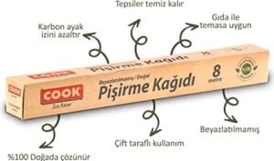 Doğal Pişirme Kağıdı, 37 cm x 8 M