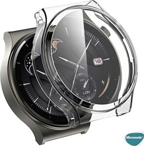Watch Gt 3 Pro 46MM Titanyum Için Kılıf 360 Full Round Soft Silicone Siyah [watch Gt3 Pro 46MM Titanyum ile Uyumlu Kılıf - Siyah]