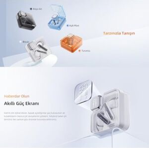 Qcy T31 Melobuds Neo Enc 4 Mikrofon Dijital Güç Göstergesi Bluetooth 5.3 Kablosuz Kulaklık Mavi
