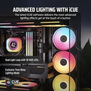 Icue Link LX120-R Rgb 120MM Pwm Ters Fanlar - Üçlü Fan Kiti - Düşük Gürültülü,  Manyetik Kubbe Rulman, Çift Işık Döngüsü,  Quikturn Vidaları, Sıfır Rpm Modu - Siyah
