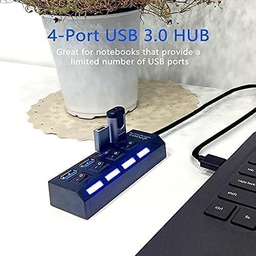 Port-13 4 Port Hub USB 3.0 Çoğaltıcı Çoklayıcı PG-288-30 Santimetre Siyah Renk