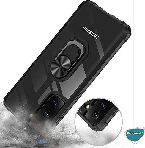 Galaxy S21 Plus Için Kılıf Grande Clear Ring Holder Lacivert [galaxy S21 Plus ile Uyumlu Kılıf - Lacivert]