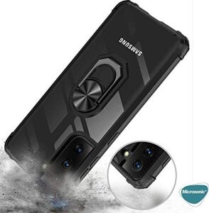 Galaxy S21 Plus Için Kılıf Grande Clear Ring Holder Lacivert [galaxy S21 Plus ile Uyumlu Kılıf - Lacivert]