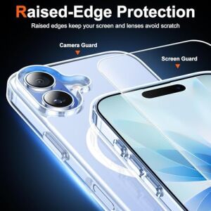 Psr Aksesuar iPhone 17 Uyumlu Şeffaf Magsafe Manyetik Şarj Destekli Koruyucu Kılıf + Temperli Cam Ekran Koruyucu Seti (Iphone 17)