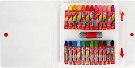 Taşınabilir Çantalı Pastel Boya Seti, 24 Renk, Yumuşak ve Rahat Kullanım, Canlı Renkler, Kağıt ve Taş Üzeri Uygun