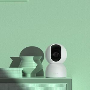 Akıllı Kamera C400, 1440P Wifi Kamera, Bebek Monitörü, Iç Mekan Kamerası, Evcil Hayvan Kamerası, Gece Görüşü, 360° Dönen Başlık, Beyaz