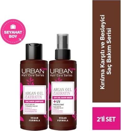 Şampuan 100 ml + Sıvı Saç Kremi 100 ml Argan Yağı & Keratin 2'li Set