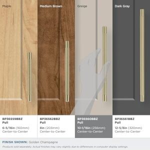 Amerock | Mutfak Dolabı Çekme | Altın Şampanya | 10-1/16 Inç (256 Mm) Merkezden Merkeze | Bronx | 1 Paket | Mobilya Donanımı | Dolap Kolu | Banyo Çekmecesi