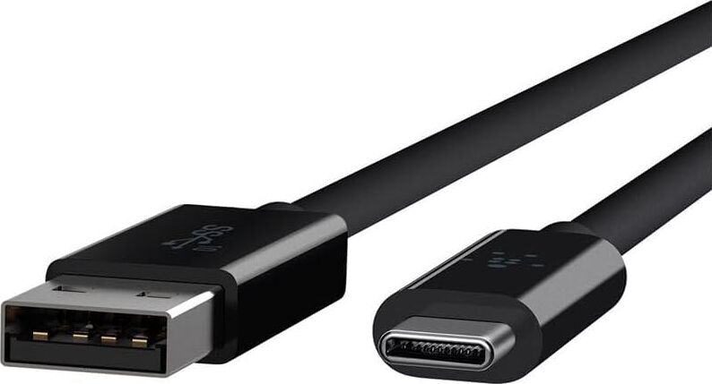 USB 3.1 Usb-C - Usb-A Kablosu, 0,9 M (Usb-If Sertifikalı, 10 Gbps, Ultra Hd 4k), Siyah