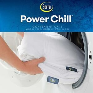 Serta Power Chill Soğutma Yastığı Koruyucuları, Lekeye Dayanıklı ve Fermuarlı Yastık Koruyucu, Yastığı Toz ve Kirden Korur (2'li Paket), Kral, Beyaz