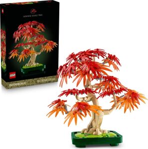 Japon Kırmızı Akçaağaç Bonsai Ağacı 10348 - Kırmızı ve Kehribar Sarısı Yapraklara Sahip Yapay Bitki Içeren Sevgililer Günü'ne Özel Model Yapım Seti (474 Parça)