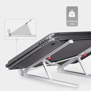 Bix Saiji X2 Taşıma Çantalı Alüminyum Notebook Laptop Standı Gümüş