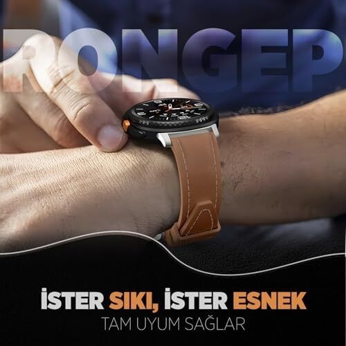 ile Uyumlu  Deri Görünümlü Hybrid Kordon Galaxy Watch 8 44MM/40MM/CLASSIC 46MM Için 1.sınıf Kaplama Galaxy Watch 8 Kordon Yumuşak Silikon Watch 8 Classic Kordonu