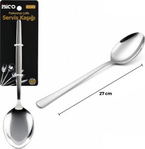 Metal Servis Kaşığı - Krom Renk - 27 cm