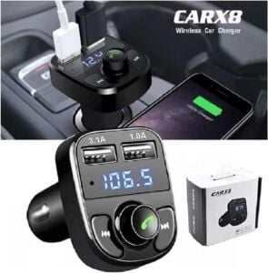 Carx8 Digital Ekran Bluetooth Araç Kiti Mp3 Fm Transmitter