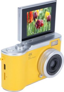 Profesyonel Çekim Için 48 Mp Dijital Kamera Flip Screen 18X Zoom Uzun Pil Ömrü