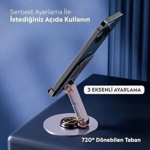 iPhone  Xiaomi Reeder Oppo  Ayarlanabilir Masaüstü Telefon Tutacağı ( Siyah )