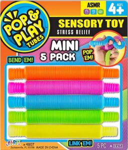 Pop  Play Tubes Duyusal Stres Oyuncağı Mini 5'li