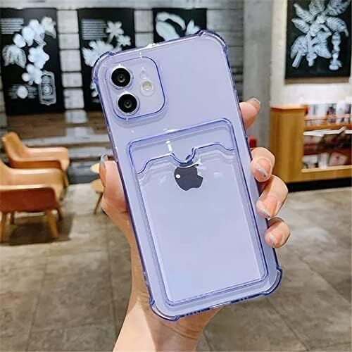iPhone 13-14 Uyumlu Lüx Kartlıklı Şeffaf Telefon Kılıfı