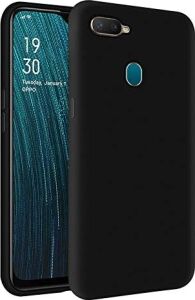 Oppo A5S Içi Kadife Soft Logosuz Lansman Silikon Kılıf - Siyah