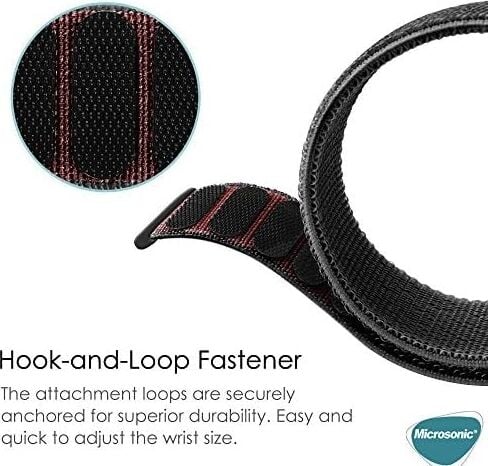 Watch Ultimate 2 Için Hasırlı Kordon Woven Sport Loop Siyah