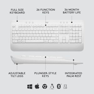 Signature MK650 Multi-Device Bolt Alıcılı Bluetooth Kablosuz Klavye ve Mouse Seti Türkçe Q